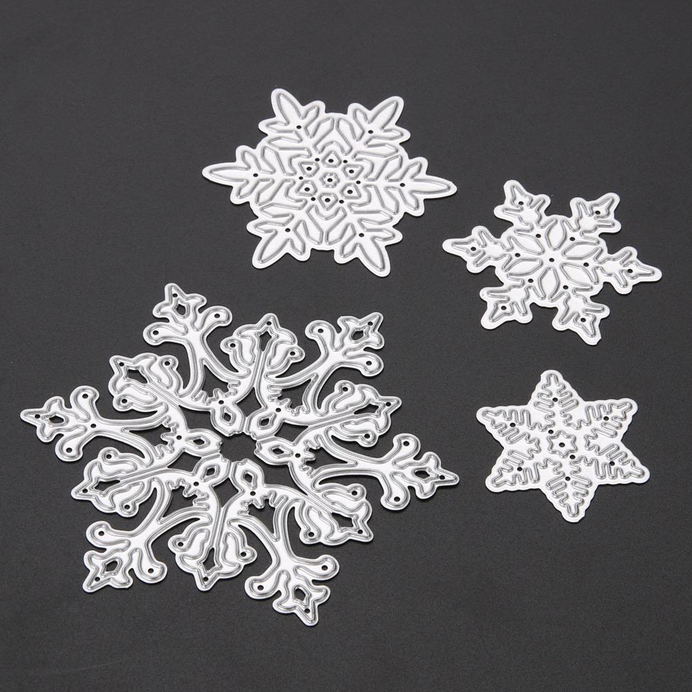 4pcs Christmas Snowflake Scrapbooking Album Paper Card Diary Hand Craft