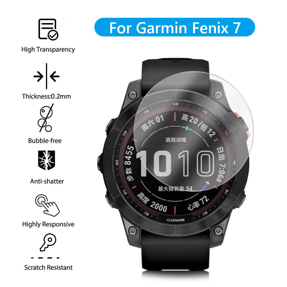 2pcs Tempered Glass Film Protector Cover for Garmin Fenix 7 Elite Edition