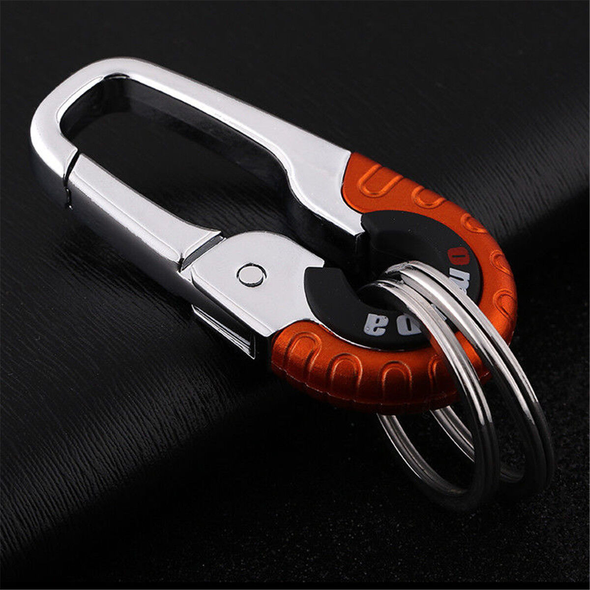 Keychain Key Ring Hook Outdoor Stainless Steel Buckle Carabiner Climbing Random