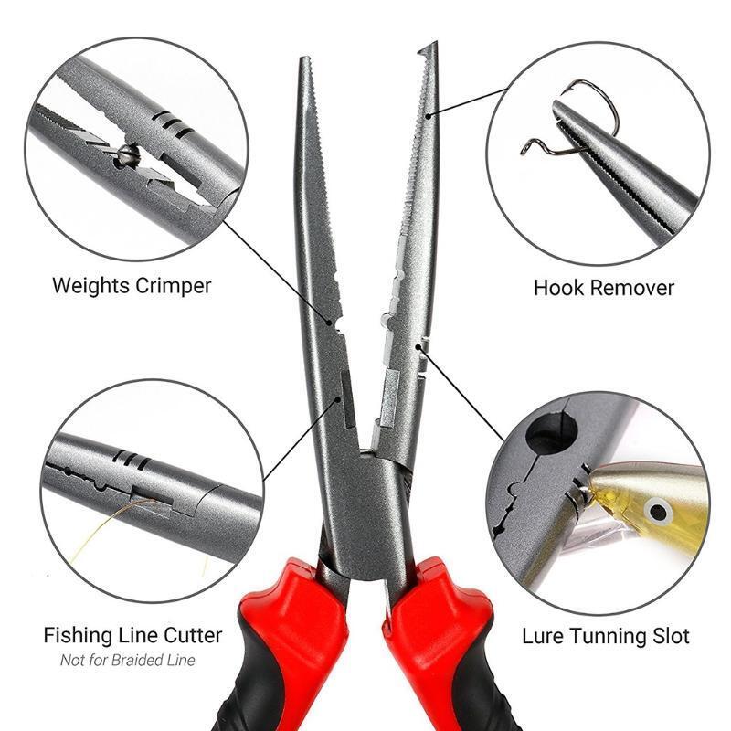 Fishing Plier and Fishing Gripper set 9" Lure Pliers Plastic Fish Grip Lip Clamp
