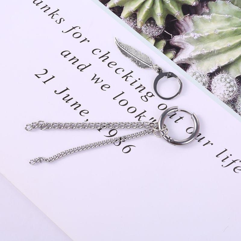 6 Pcs Fashion Dangle Earrings Kit Long Chain Drop Earrings Surprise Gift for Boy