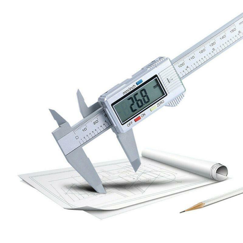 6inch 150mm LCD Digital Electronic Carbon Fiber Vernier Caliper Gauge Micrometer
