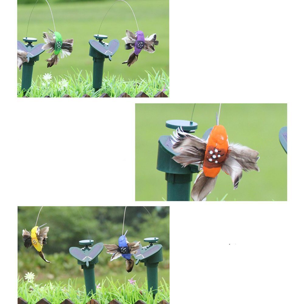 Garden Decoration Electric Feather Bird Solar Animal Decoration Hummingbird