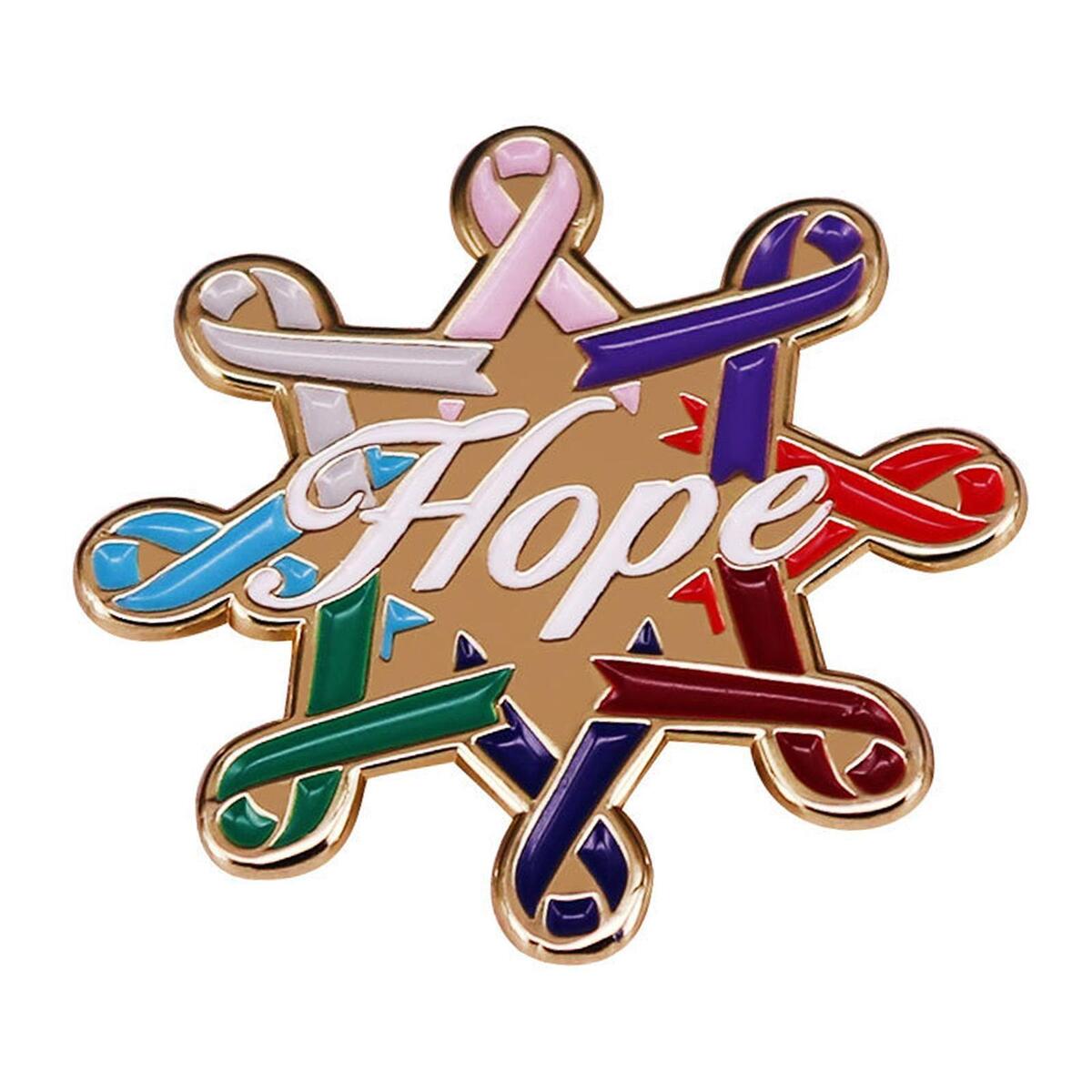 Ribbons Hope Brooch Pin Badge DIY Crafts for Clothes Daily wearing Patients