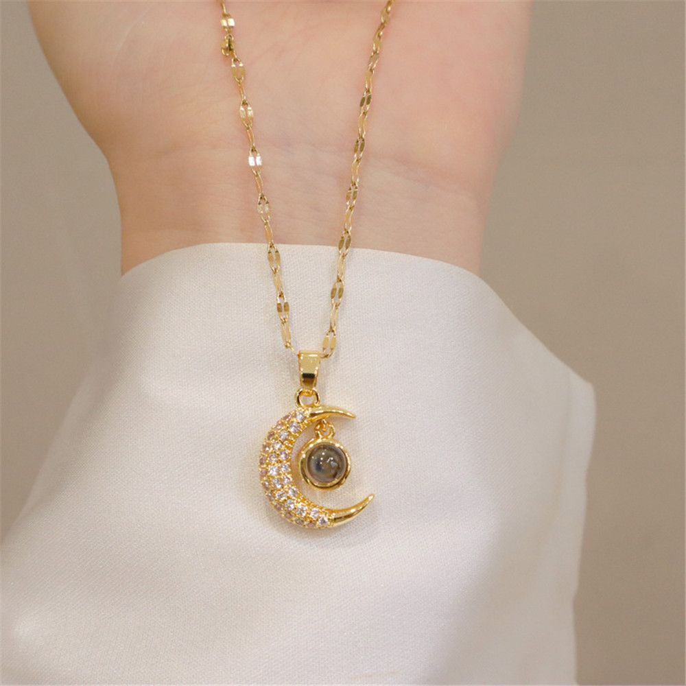 Chain Titanium Steel Chain One Hundred Languages I Love You Necklace Female