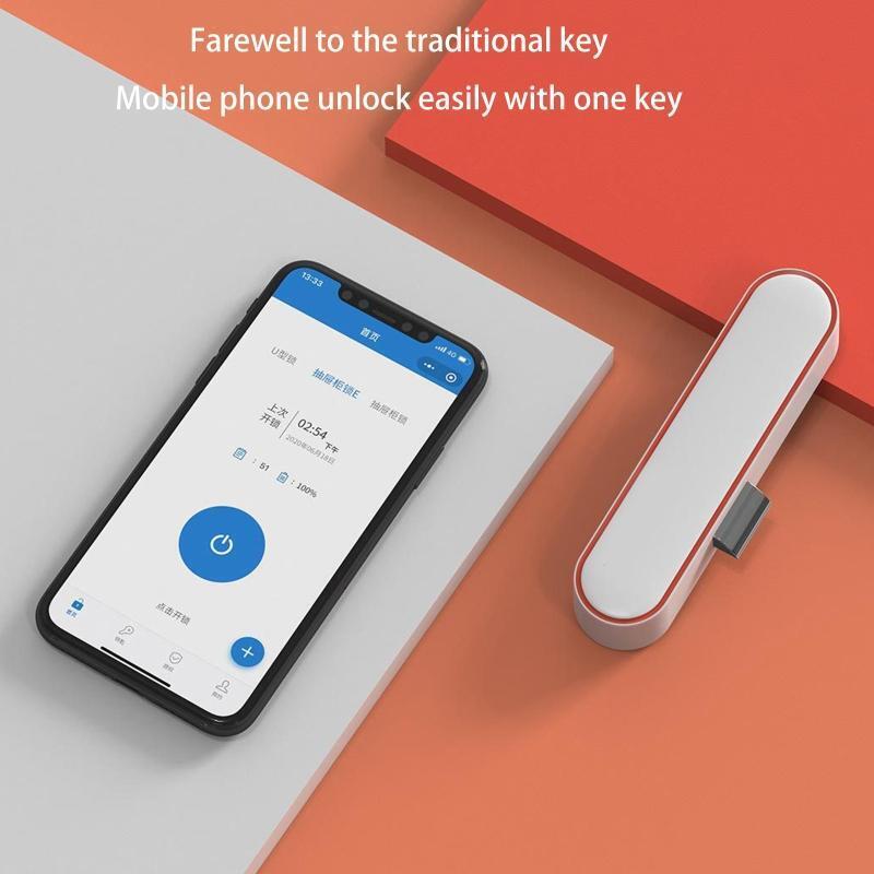Smart Drawer Cabinet Lock E Keyless BT5.1 APP Unlock Anti-Theft Drawer Switch