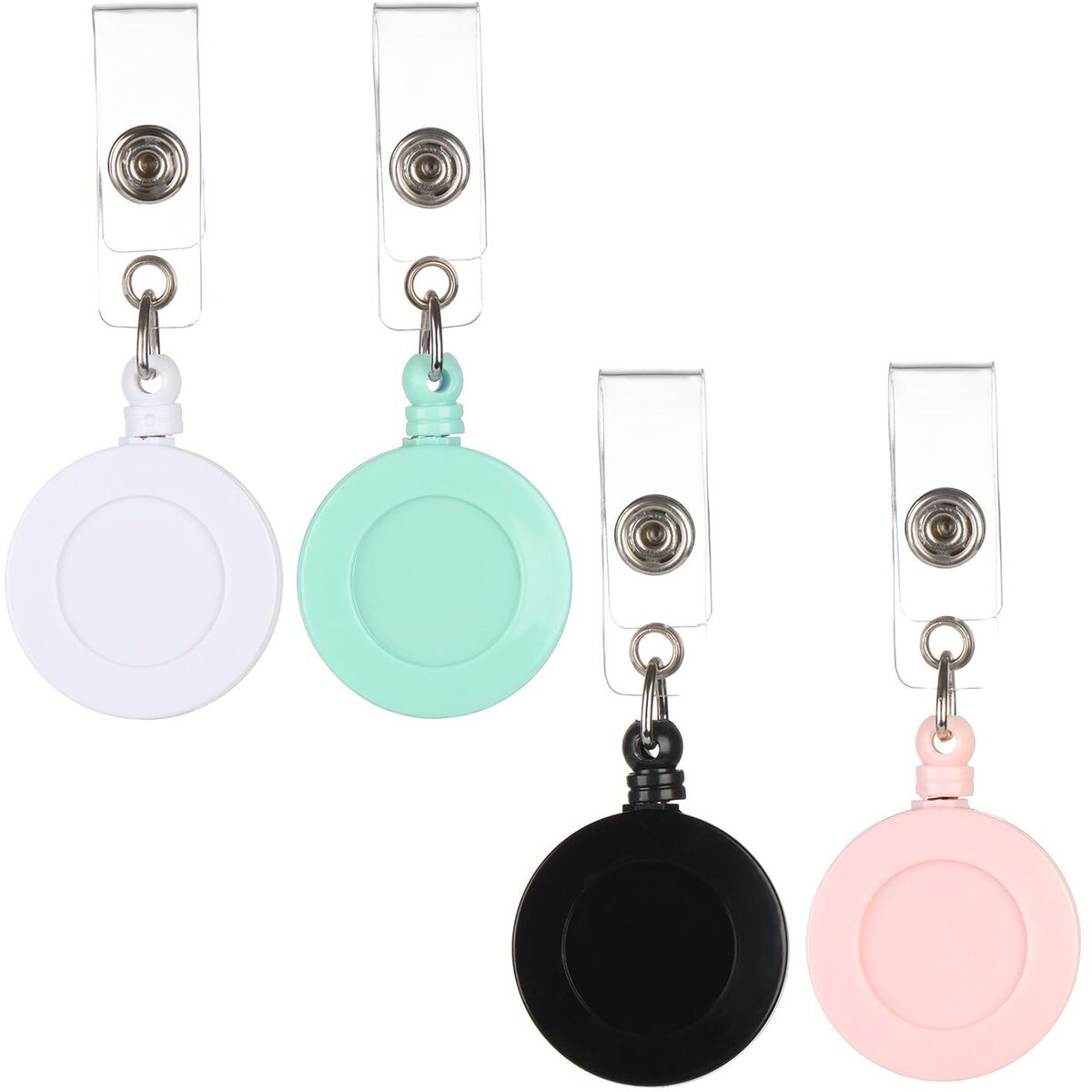 Anti-Lost Clip Retractable Key Ring Lanyards Nurse ID Name Card Badge Holder