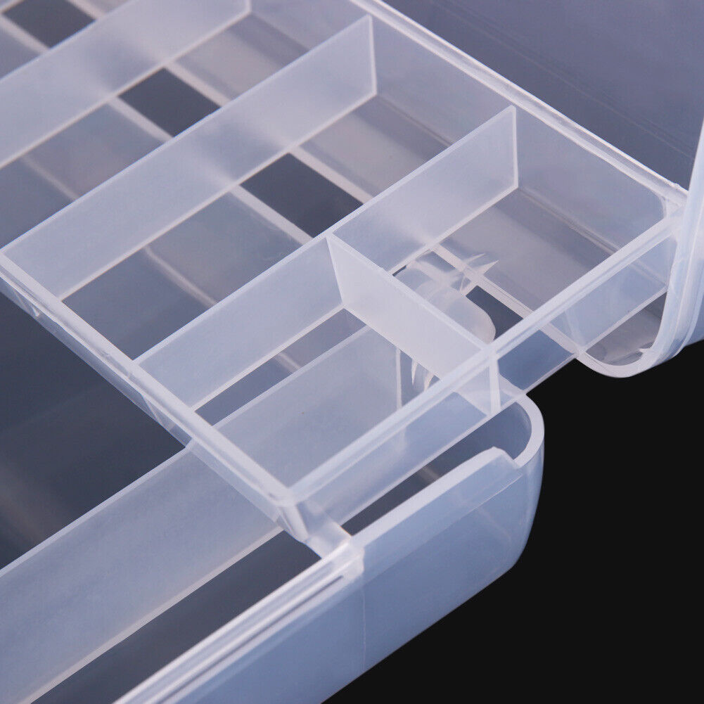 2 Layer Multifunctional Fishing Lure Plastic Box Portable Kit Storage Case