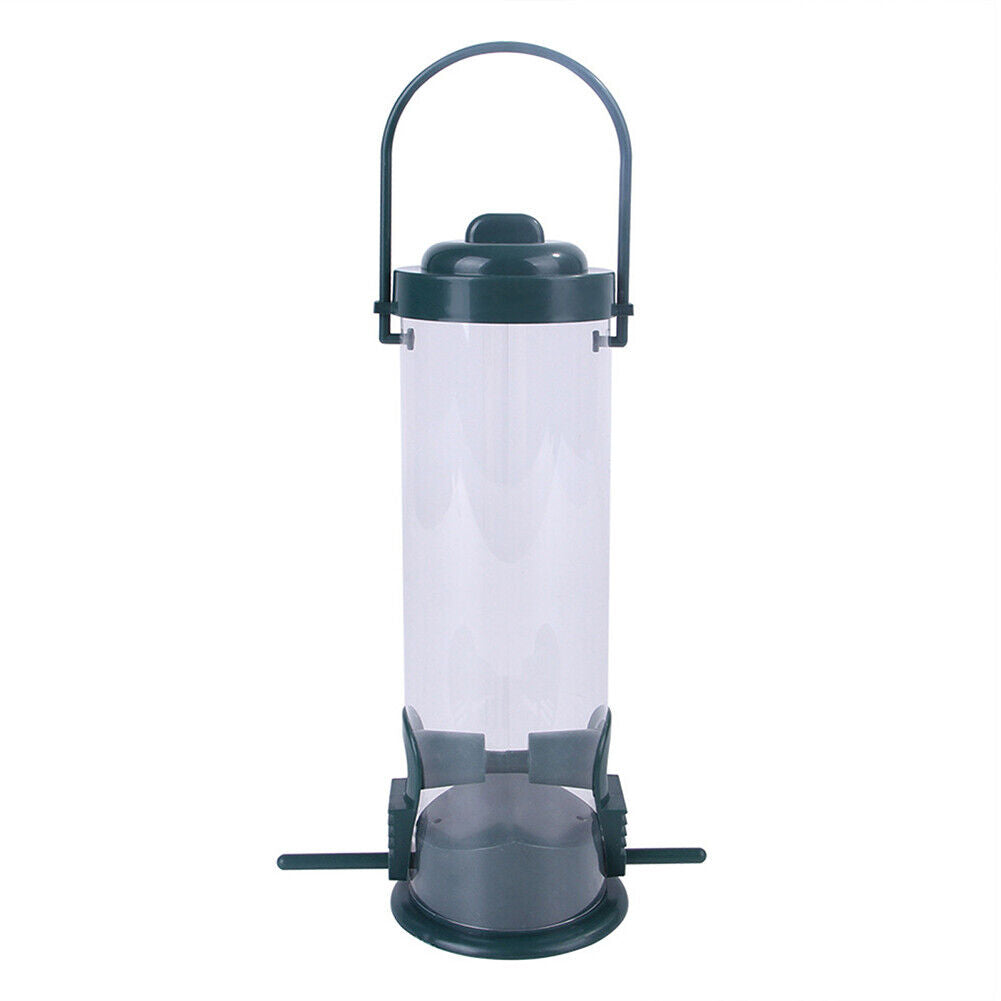 Hanging Wild Bird Seed Feeder Plastic Hummingbird Food Dispenser Automatic