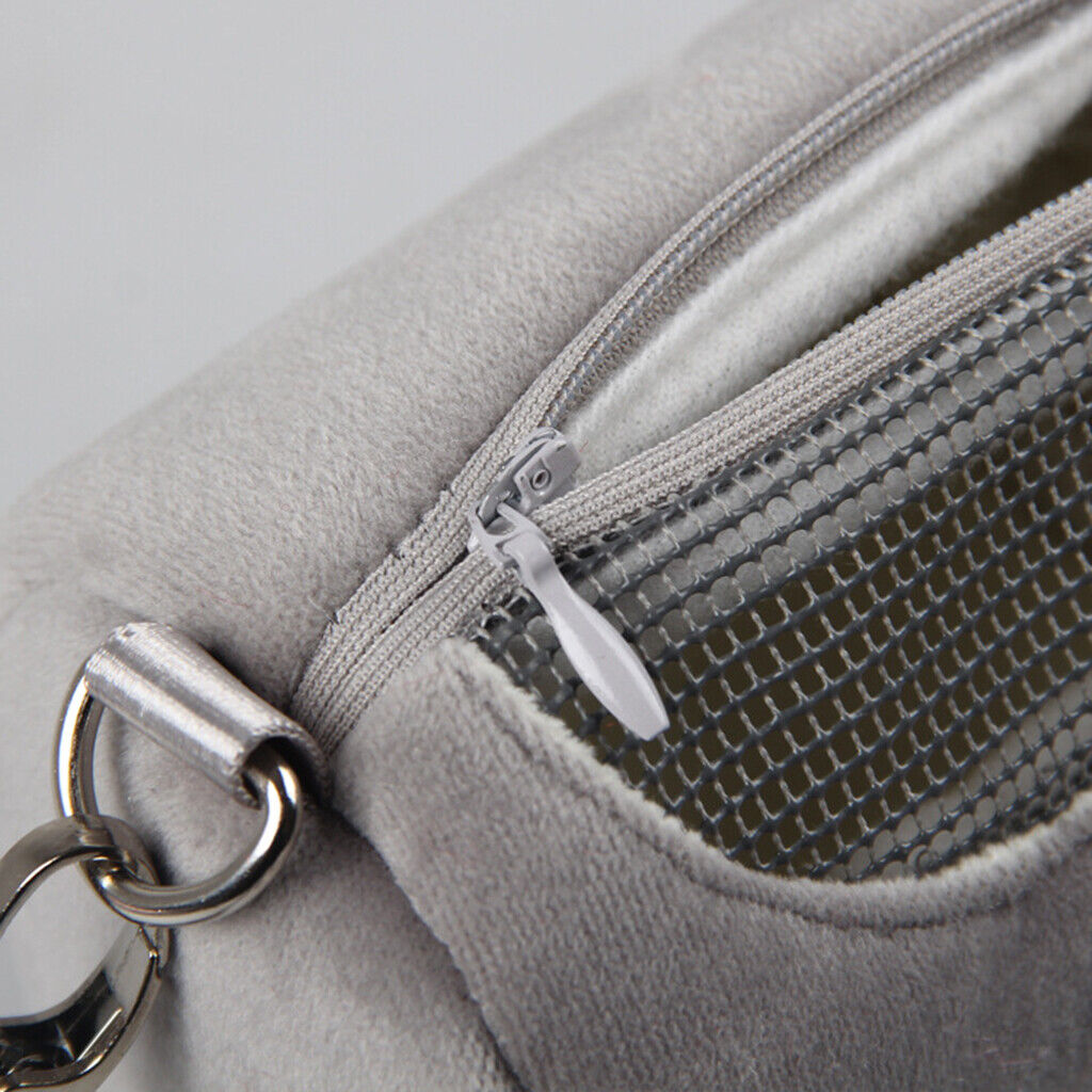 Breathable  Animal Carrier Hamster Travel Bag Handbag  - Gray