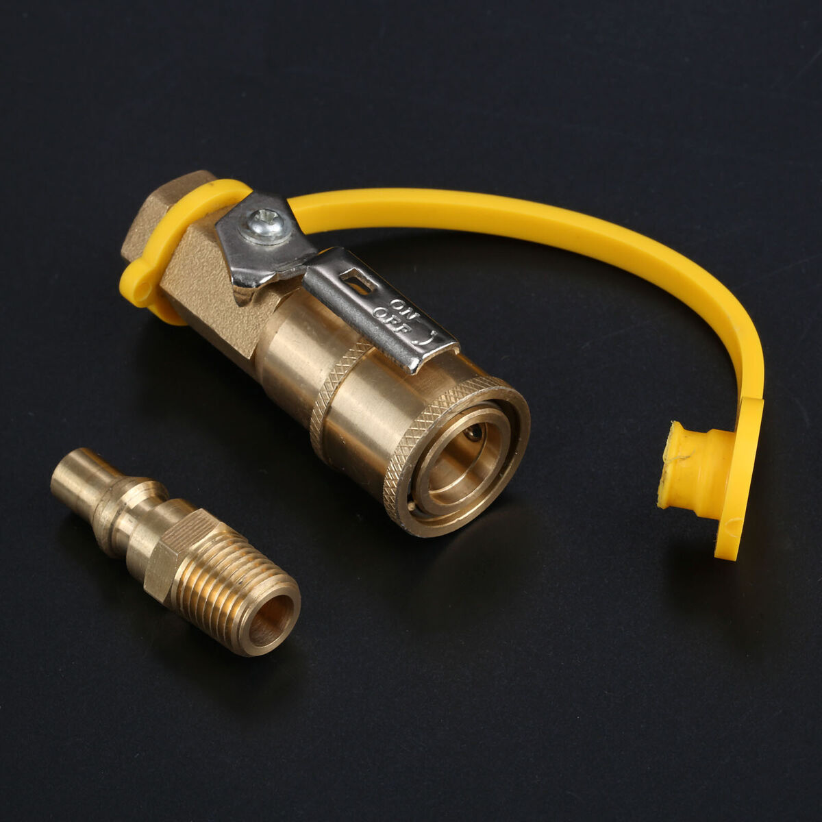 HQ Quick Connect Kit & Shutoff Valve Solid Brass For Propane/Natural Gas Systems