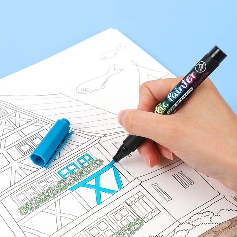 Acrylic Paint Pens 36 Colors Paint Marker Pen Set Ideal for Rock Wood Metal