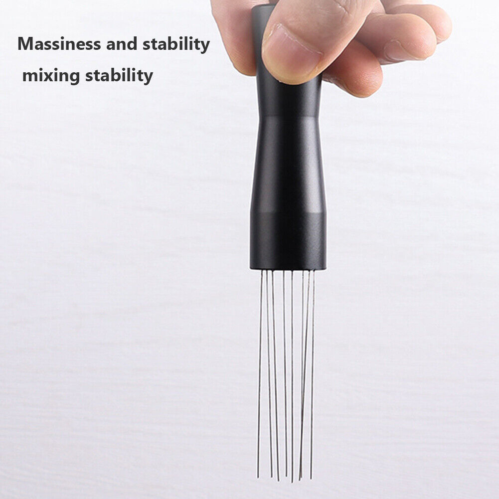 Needle Pin Coffee Powder Tamper Distributor Stirrer Leveler Tool (Black)