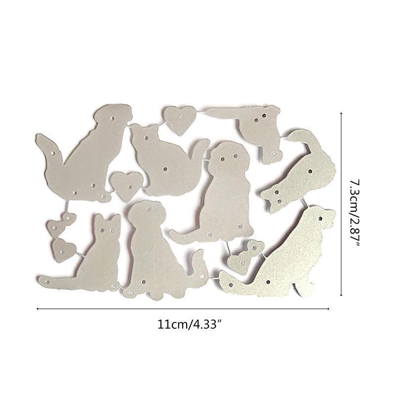Heart Cat Dog Metal Cutting Dies Photo Album Decoration Accessories DIY Crafts