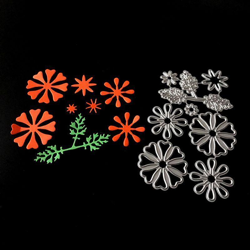 Tree Leaf Flowers Metal Cutting Dies Stencil Scrapbooking DIY Album Stamp Paper
