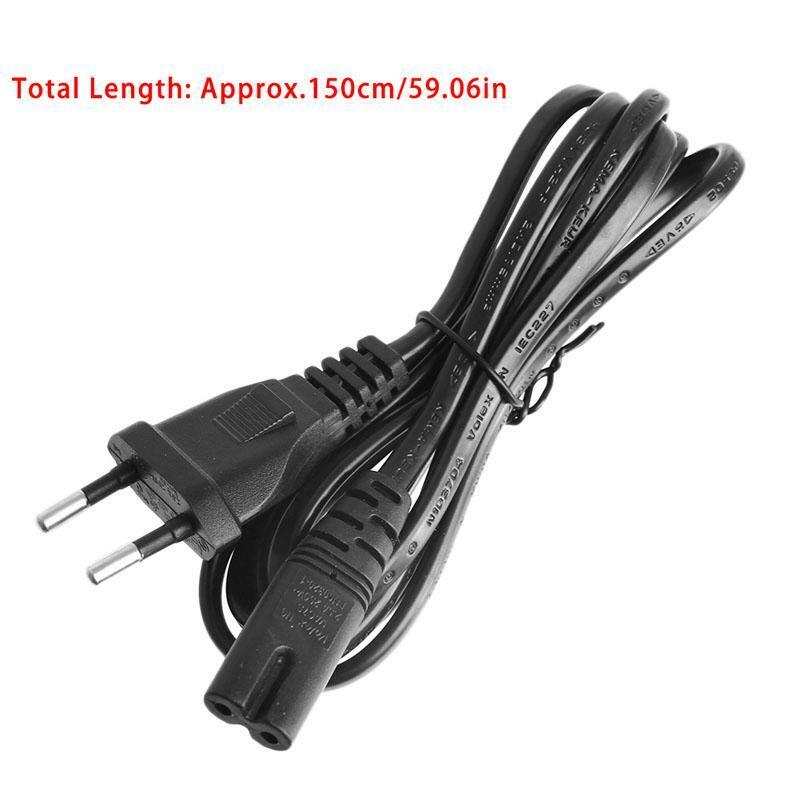 2 Slot Cord Adapter Short C7 To EU European Black Extension Cord Easy to Use