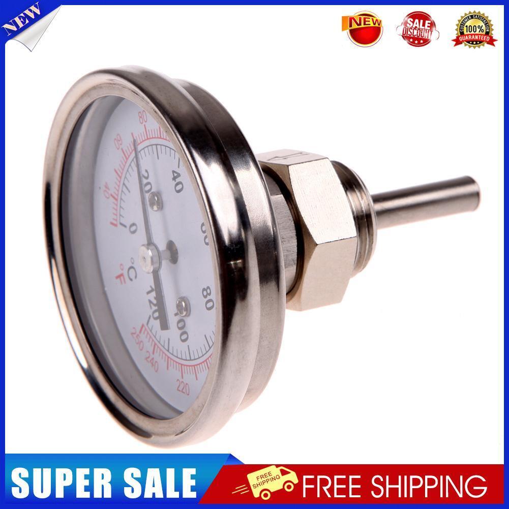 1/2"Stainless Steel Thermometer for a Moonshine Still Condenser or Brew Pot
