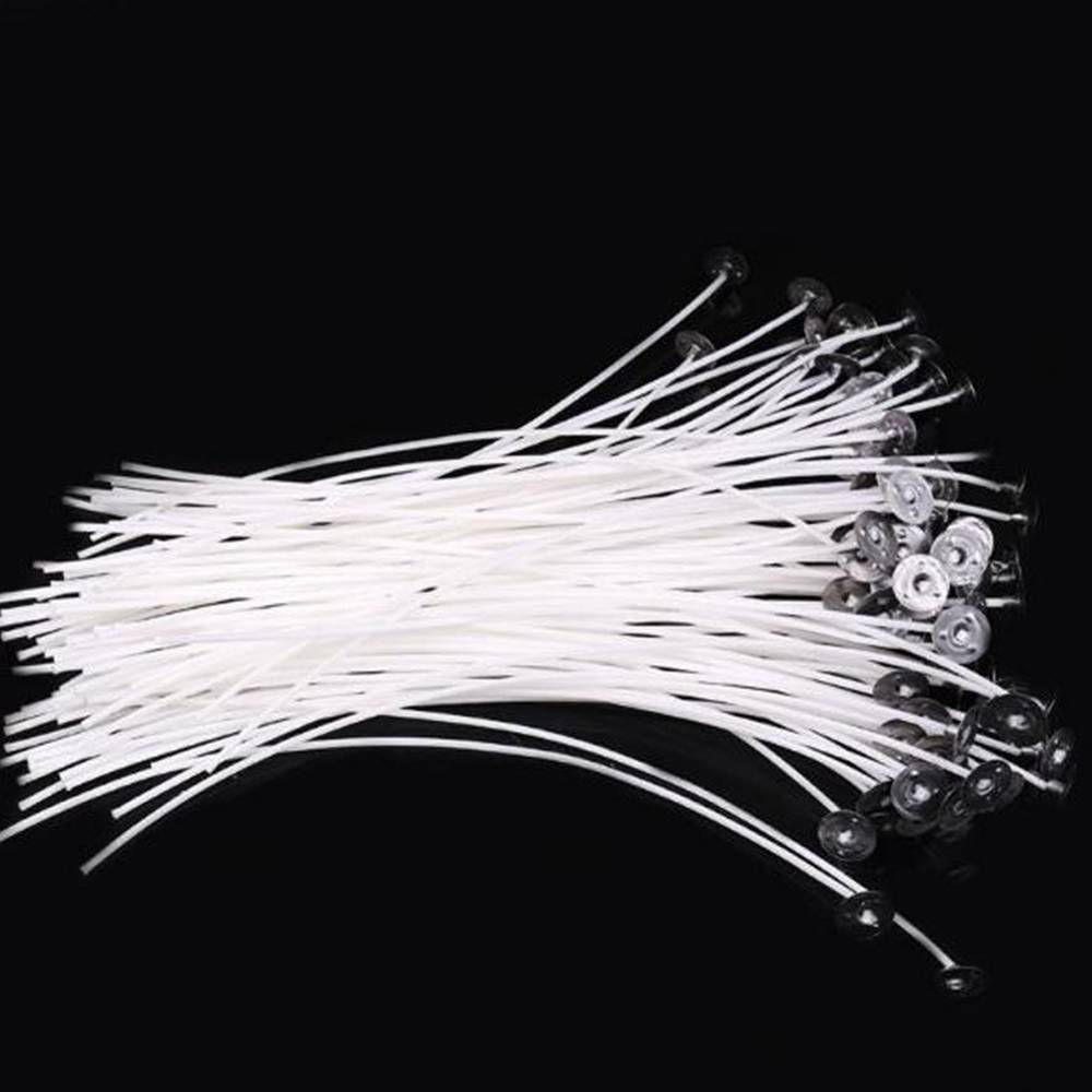 30 pcs 10cm Candle Wicks Cotton Core Waxed With Sustainers For Candle Making