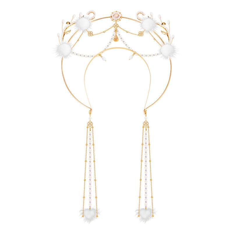 Tassel Crown Shape Hair Hoop Cute Wash Face Hair Holder Festival Party Headwear