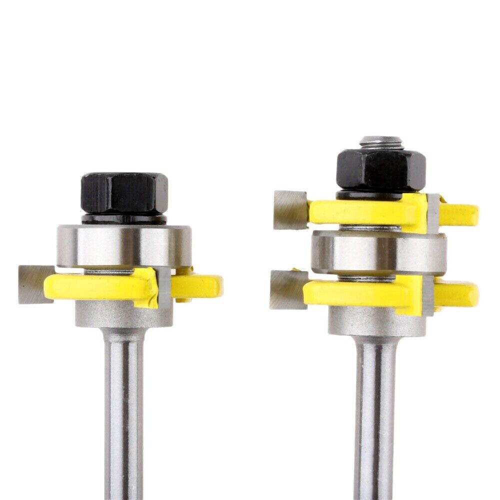 6.35mm Shank Woodworking Tongue & Groove Router Bits Milling Panel Wood Cutters