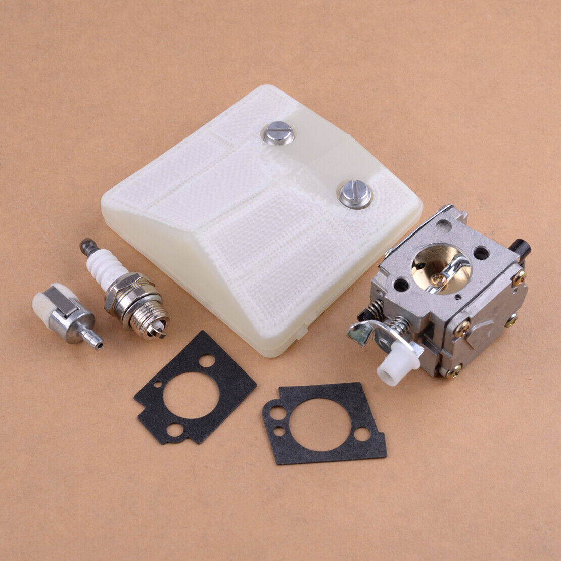 Carburetor Air Fuel Filter Kit fit for Husqvarna 66 181 266 281 288 501807105 ld