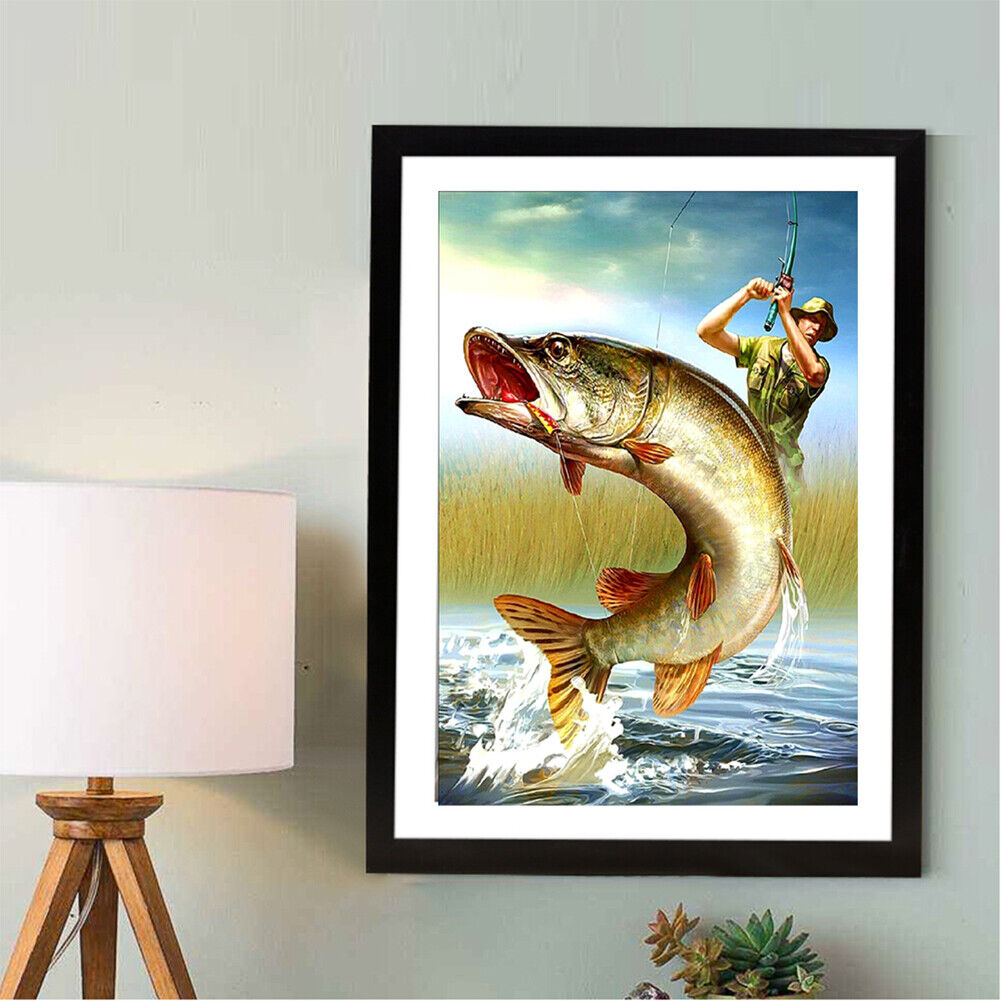 Fishing Landscape Diamond Painting Embroidery DIY Cross Stitch Home Decor