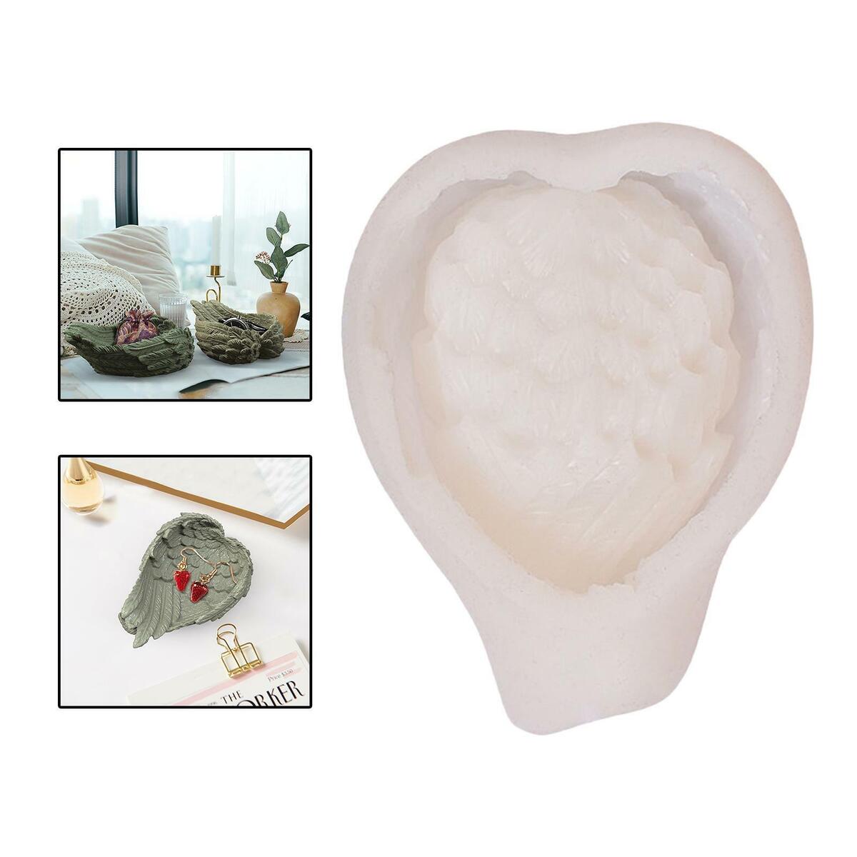 Creative Silicone Mold DIY Epoxy Wing Storage Box Tray Mold Dish Casting