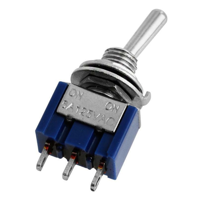 Rocker Momentary Switch On-On 3-Pin 2-Position SPDT Toggle Switch with Metal Bat