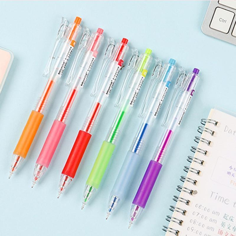 12 Pcs Cute Candy Color Retractable Gel Pen 0.5mm Gel Pen for Students Gift