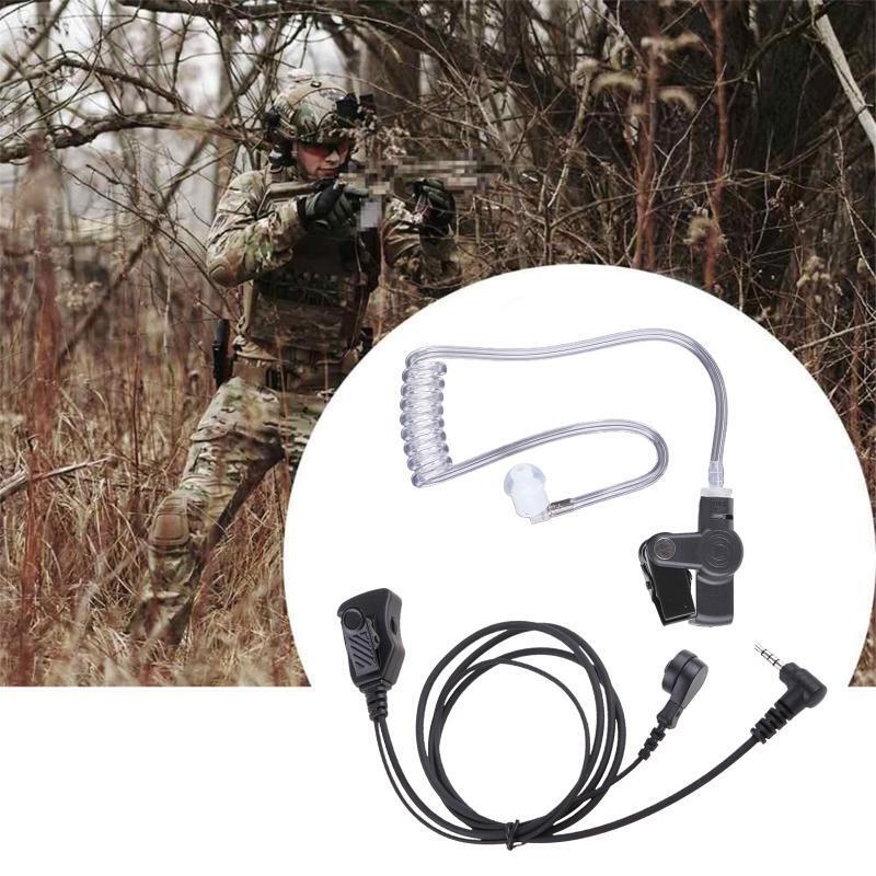 3.5MM Air Duct Headphones (1 set) with Volume Adjustment for Yaesu Vx-5