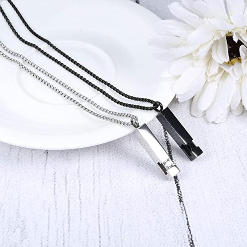 2Pieces Ashes Charming Long Pendant Necklace Keepsake Memorial Gift for Women
