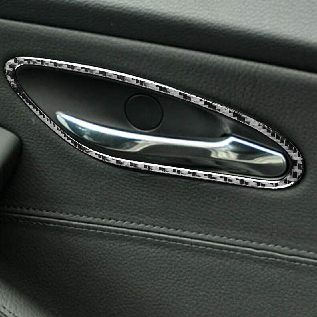 Carbon Fiber Door Handle Cover Trim Fit for BMW 6 Series E63 E64 M6 2006-10