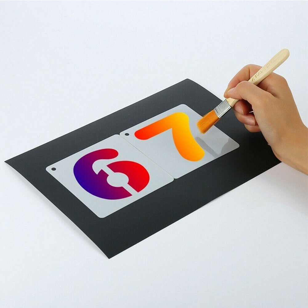 Spray Paper Card Layering Stencils Letter Alphabet Number Number Painting