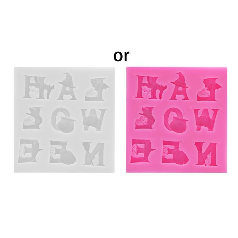 Halloween Style Chocolate Moulds Fondant Molds Alphabet Shape Baking Accessories