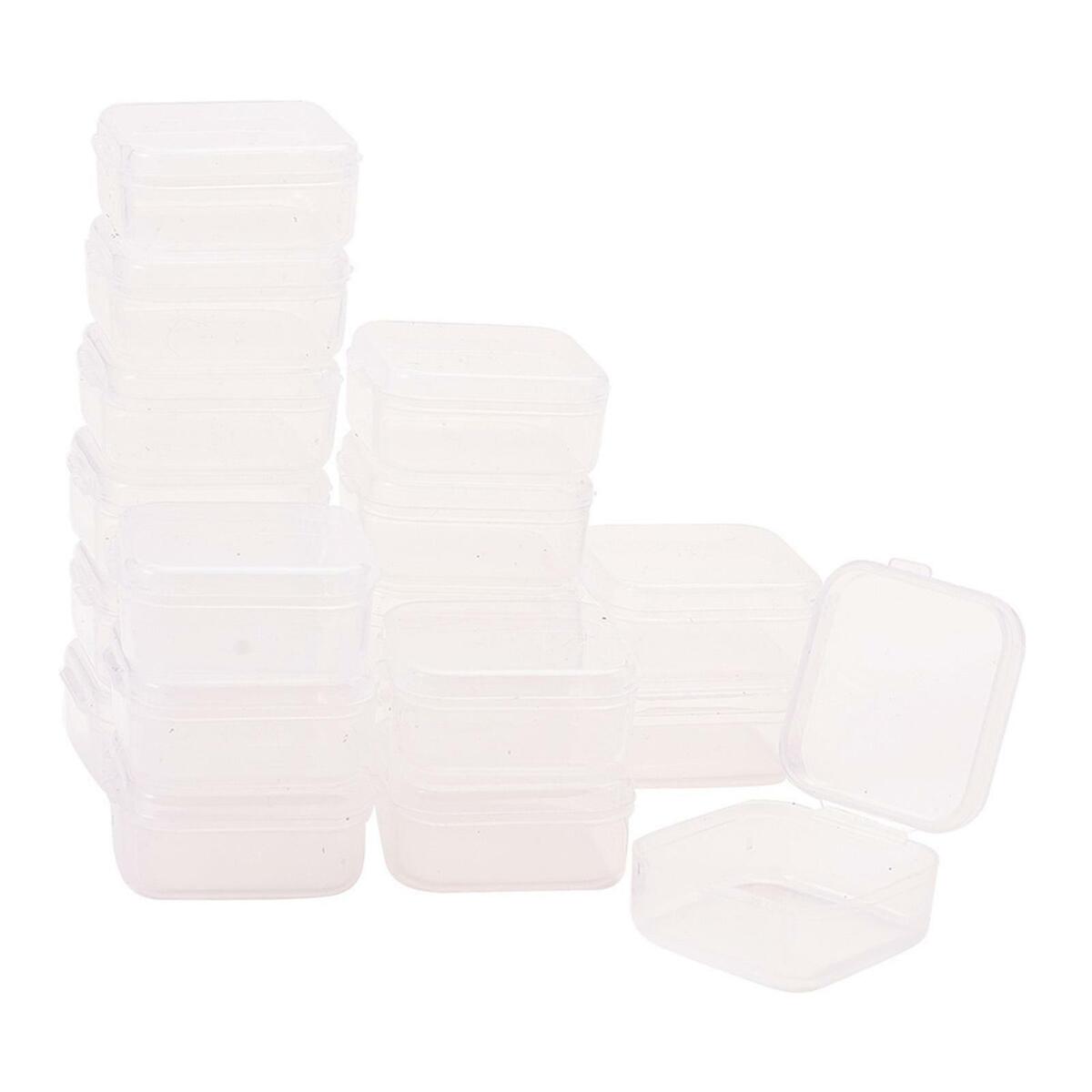 8Pcs Plastic  Mini Boxes Trinket Box for Jewelry Earrings Rings