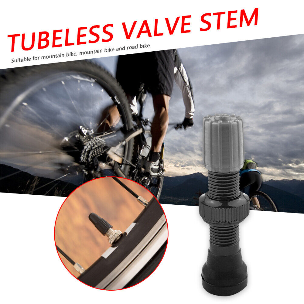 40mm American Valve for MTB Road Bike Aluminum Tubeless Valve Stem (Black)
