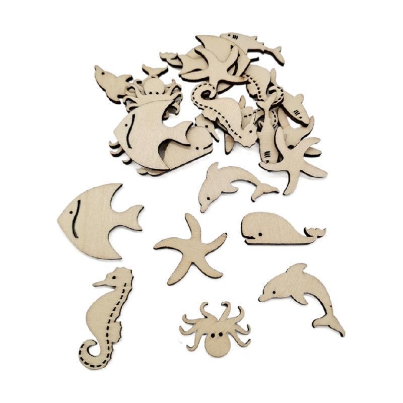 100Pcs Sea Animal Cutouts for DIY Craft Centerpieces Ornament Hanging Decoration
