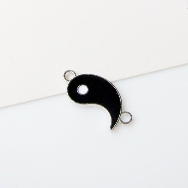 20 Pcs Black and White Alloy Tai Chi Gossip Pendant Necklace Bracelet Pendant