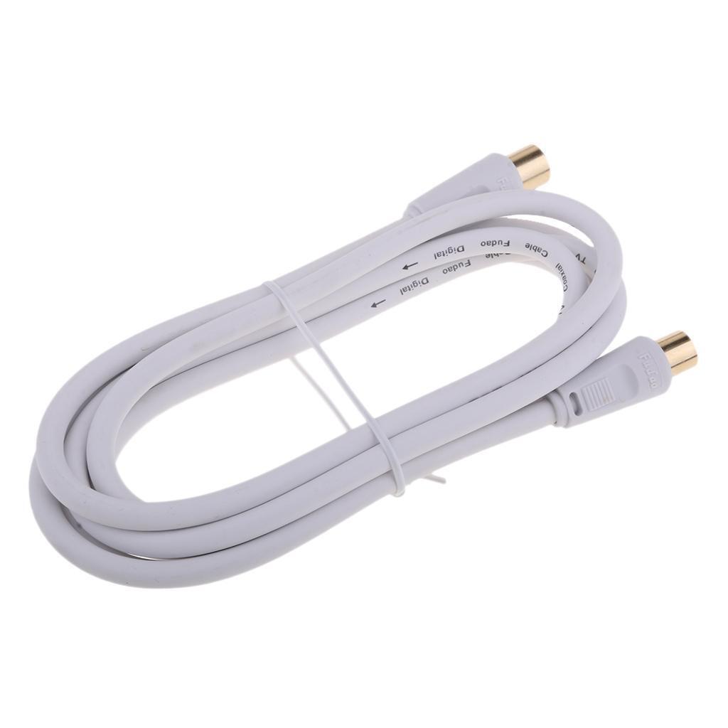 90 Degree TV 9mm Coaxial Cable Aerial Male to Female RF Antenna Cable