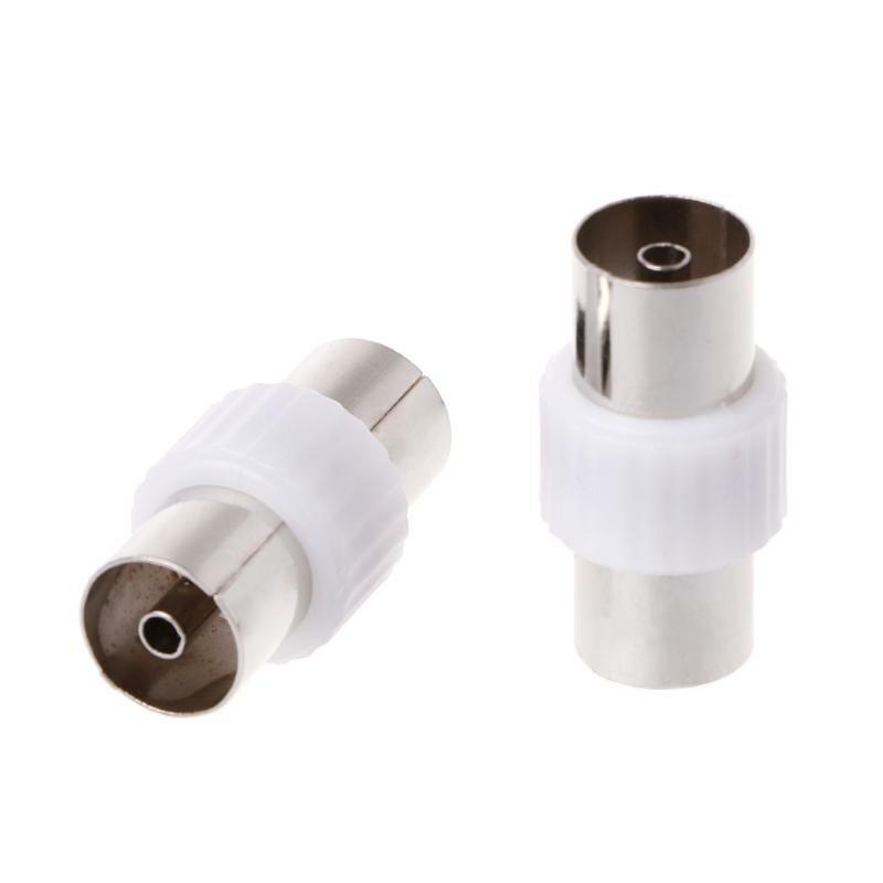 10 Pcs RF Antenna FM TV Coaxial Cable TV PAL Female To Female Adapter Connector