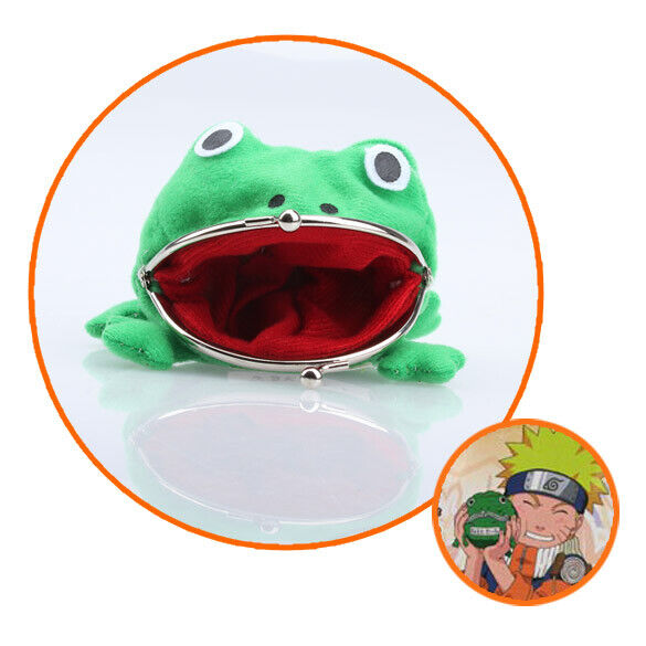 Portable Cartoon Frog Mini Coin Purse Fleece Key Holder Kids Wallet Green