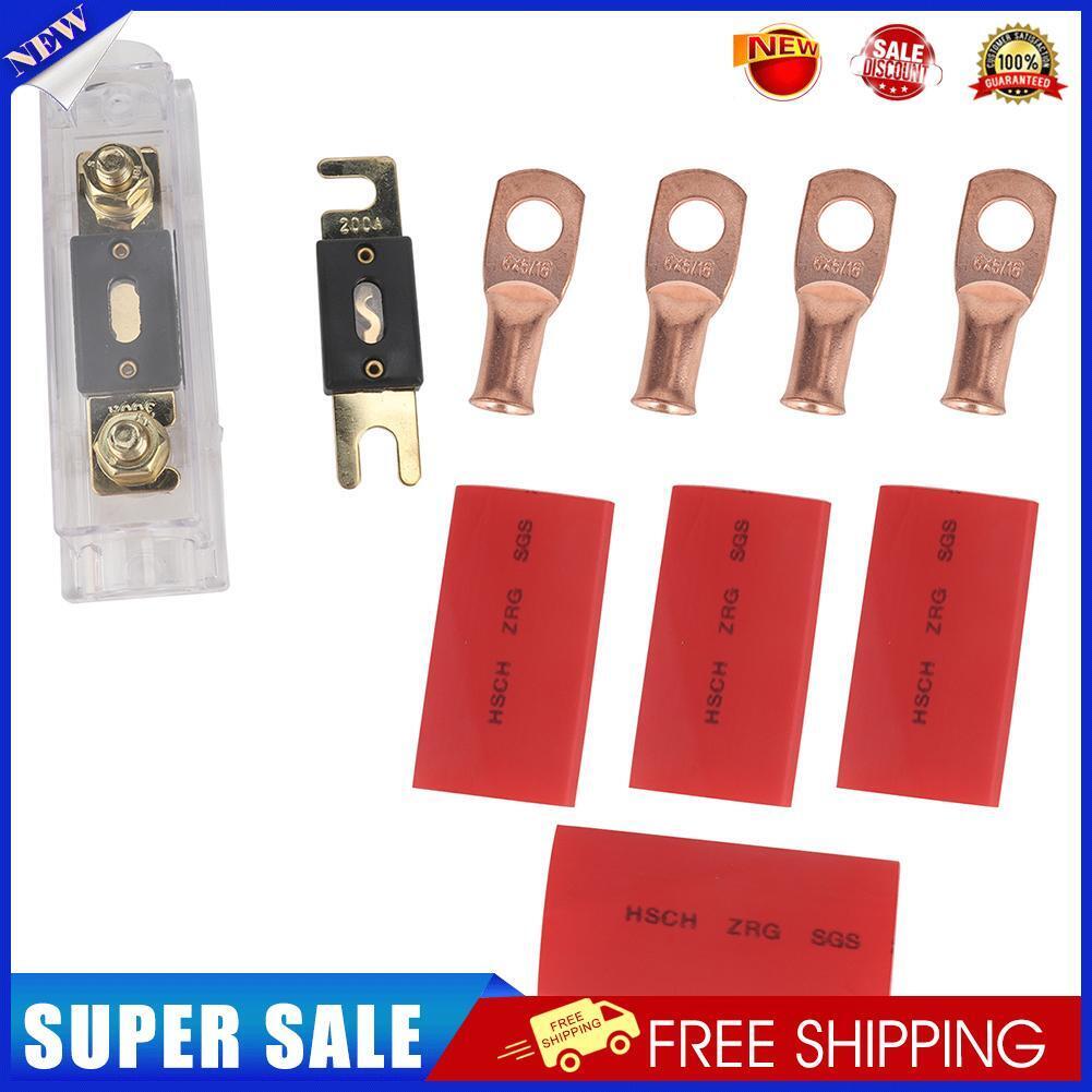 Car Stereo Audio Inline ANL Fuse Holder with 200A 300 Amp ANL Fuses Kit