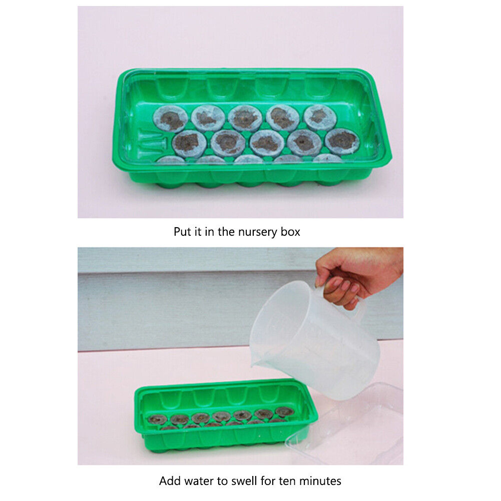 10pcs Jiffy Peat Pellets Seedling Soil Block Starting Plugs Seed Starter