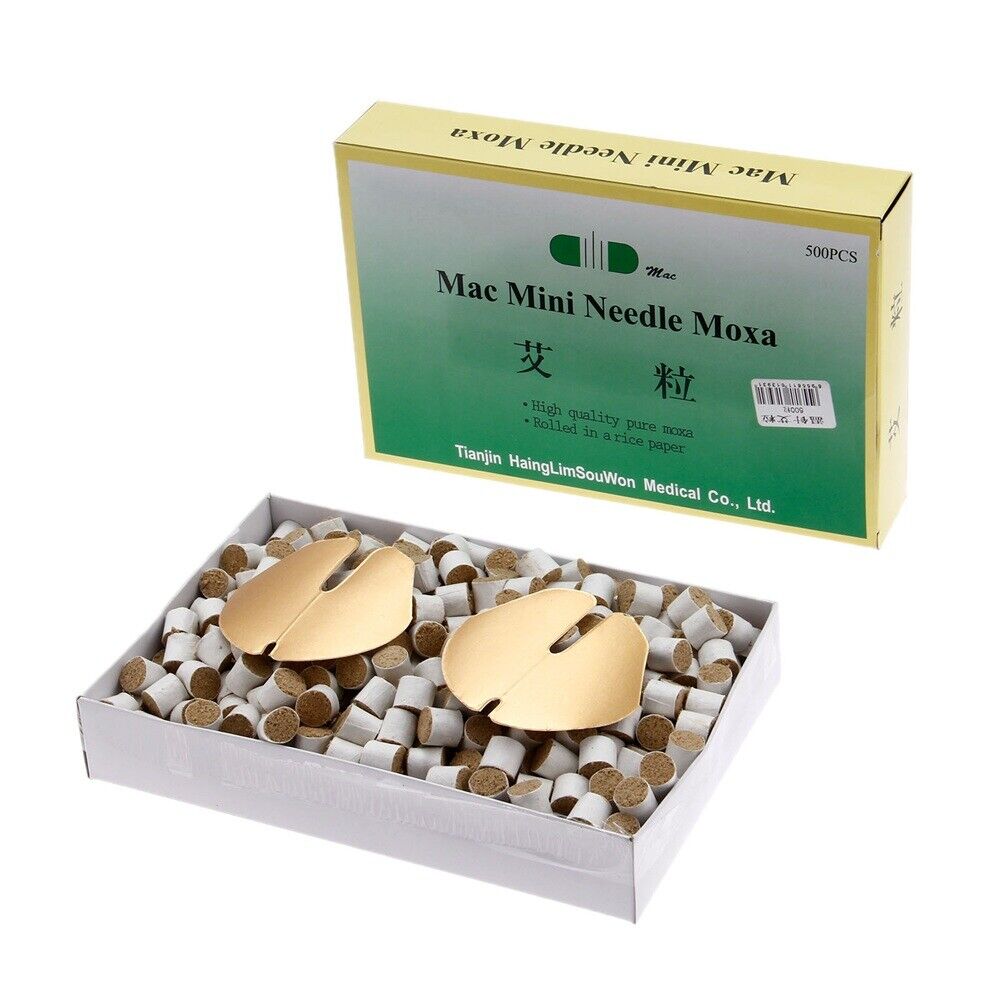 500Pcs Needle Pure Moxa Rolls Traditional Chinese Physical Therapy Treatment kit