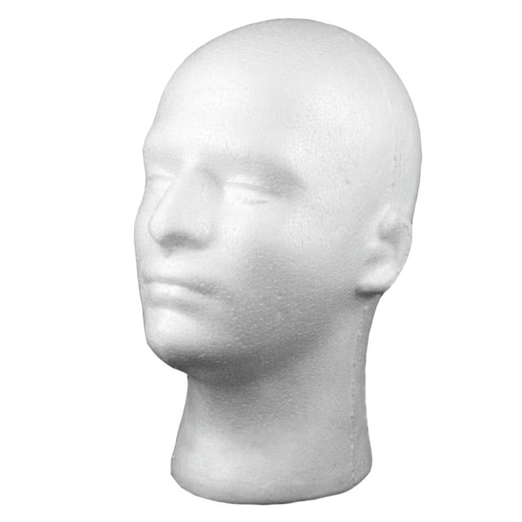 10x Men Foam Manikin  Head for Wigs Glasses Headsets f/