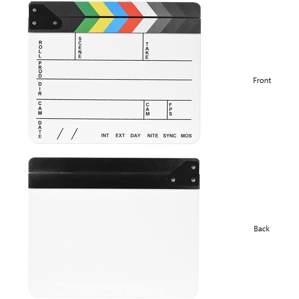 Dry Erase TV Film Movie Director's Clapboard Clapperboard Action Slate Clap