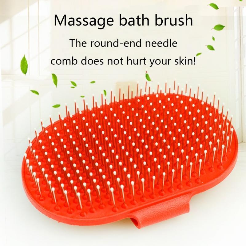 Dogs Cats Bath Brush Massage Comb Rubber Glove Hair Fur Grooming Pin Pet Shower