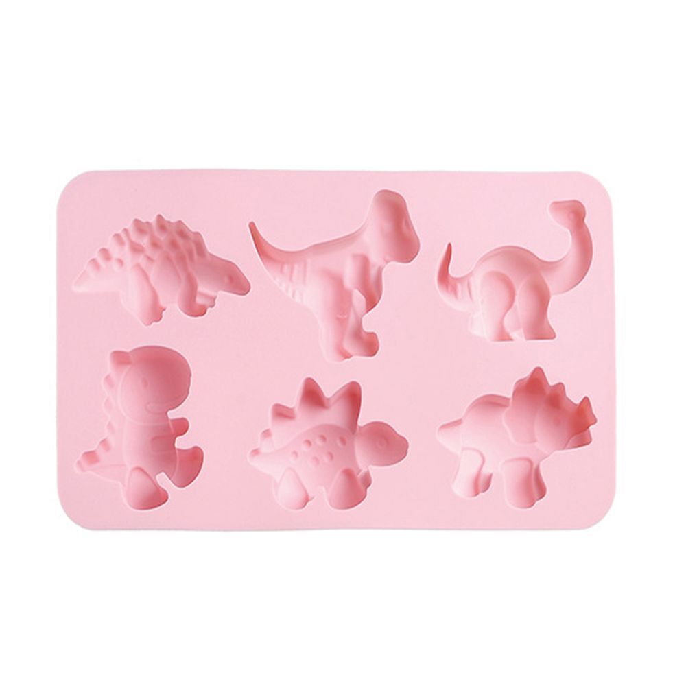 Jello Biscuit Soap Mould Cartoon Dino Tray 6 Dinosaur Cake Mold Chocolate Molds