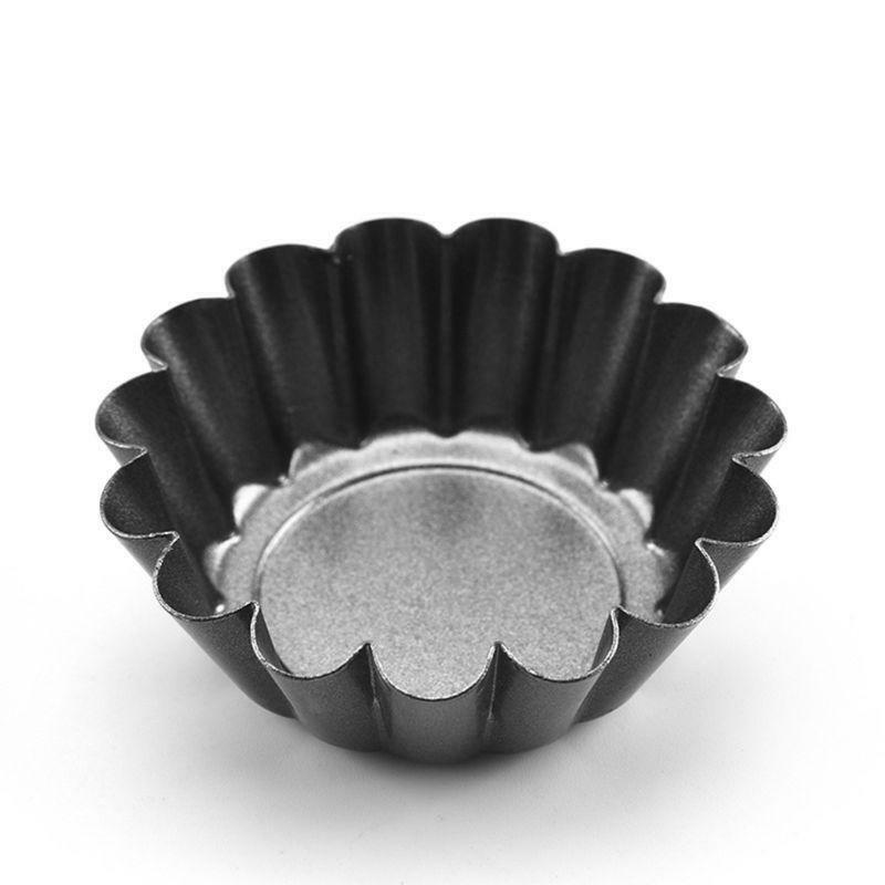 12 Pcs/Pack Egg Tart Mold Flower Shape Cupcake Cake Muffin Mold Pan Baking Tool