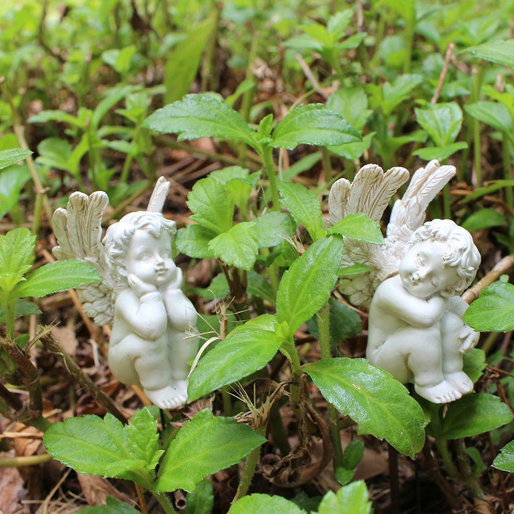 5 Pieces Angel Statue Garden Stakes Mini Landscape  Yard Porch Decor
